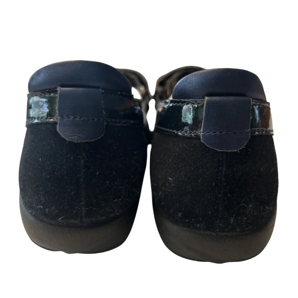 Naot 41 US 10 Kirei Black Suede Loafers Round Toe Mary Jane's Comfort Shoes